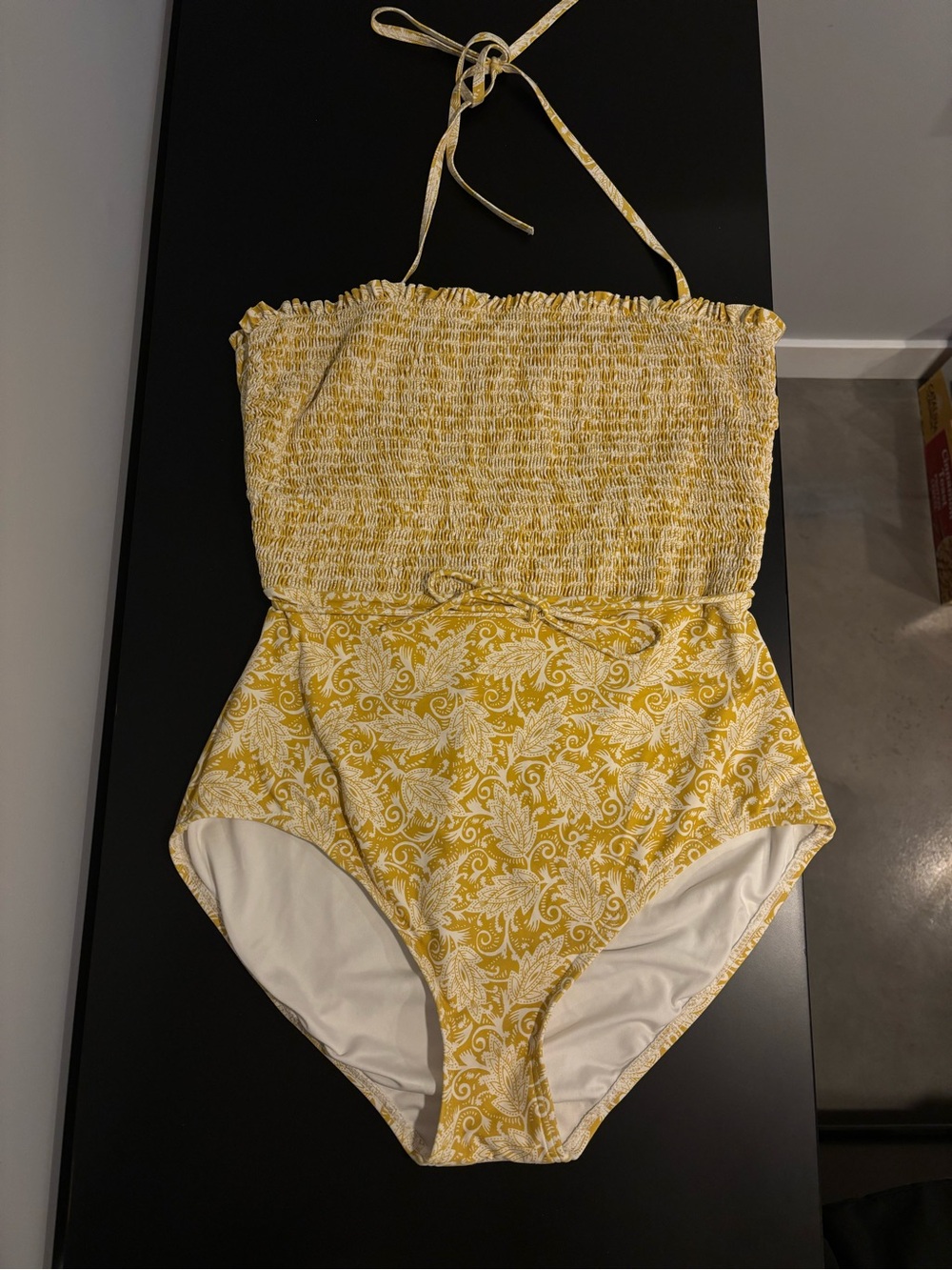 Loft Women’s yellow one piece bathing suit